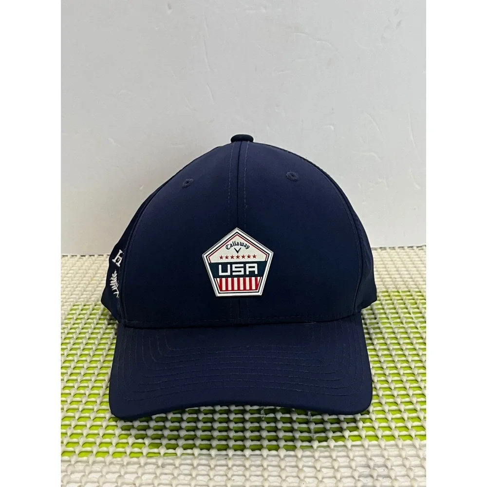 Callaway USA Golf Hat Cap Navy Blue Snapback Flexfit 110 One size